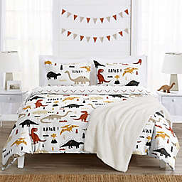 Sweet Jojo Designs® Mod Dinosaur 3-Piece Reversible Full/Queen Comforter Set in Orange