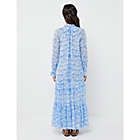 Alternate image 9 for A Pea in the Pod&reg; Medium/Large Floral Crinkle Chiffon Maxi Maternity Dress in Blue/White