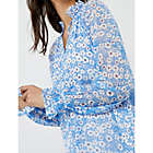 Alternate image 2 for A Pea in the Pod&reg; Medium/Large Floral Crinkle Chiffon Maxi Maternity Dress in Blue/White