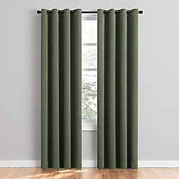 Simply Essential™ Conrad Corduroy 84-Inch Blackout Window Curtain Panel in Green