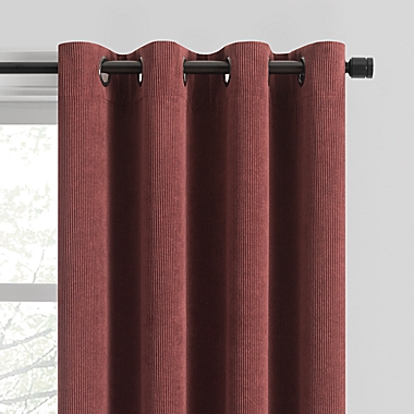 Simply Essential&trade; Conrad Corduroy 84-Inch Blackout Window Curtain Panel in Tawny Port. View a larger version of this product image.