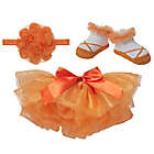 Alternate image 0 for Elly &amp; Emmy&reg; Size 0-12M 3-Piece Halloween Headwrap, Tutu and Bootie Set in Orange