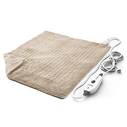 Pure Enrichment® Pure Relief™ Ultra-Wide Microplush Heating Pad in Tan