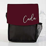 Trendy Script Personalized Lunch Bag