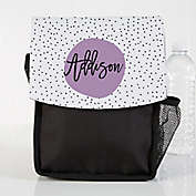 Modern Polka Dot Personalized Lunch Bag