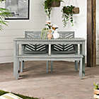 Alternate image 8 for Forest Gate Olive 4-Piece Outdoor Acacia Dining Set in Grey Wash
