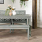 Alternate image 9 for Forest Gate Olive 4-Piece Outdoor Acacia Dining Set in Grey Wash