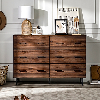Forest Gate&trade; 6-Drawer Farmhouse Wood Storage Cabinet in Dark Walnut. View a larger version of this product image.