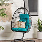 Alternate image 8 for Forest Gate Metal Swing Egg Chair with Stand in Teal