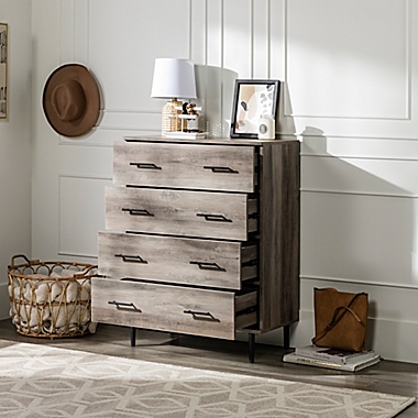 Forest Gate&trade; 40-Inch Modern 4-Drawer Dresser in Grey Wash. View a larger version of this product image.