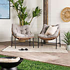 Alternate image 7 for Forest Gate Wicker Papasan Patio Chairs in Natural (Set of 2)