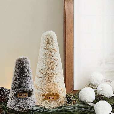 UGG&reg; Balboa Faux Fur Decorative Tree in Charcoal. View a larger version of this product image.