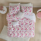 Alternate image 2 for Intelligent Design Laci 4-Piece Floral Printed Ruched Twin/Twin XL Comforter Set in Pink