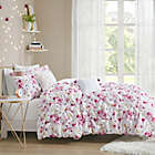 Alternate image 3 for Intelligent Design Laci 4-Piece Floral Printed Ruched Twin/Twin XL Comforter Set in Pink