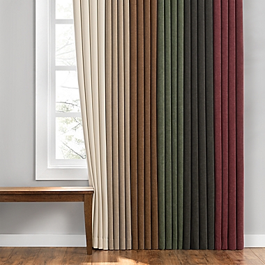 Simply Essential&trade; Conrad Corduroy 84-Inch Blackout Window Curtain Panel in Green. View a larger version of this product image.