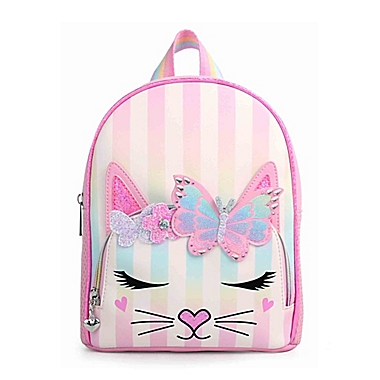 OMG Accessories Miss Bella Ombre Stripe Mini Backpack in Bubblegum. View a larger version of this product image.