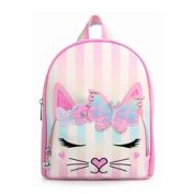OMG Accessories Miss Bella Ombre Stripe Mini Backpack in Bubblegum