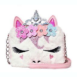 OMG Accessories Miss Gwen Faux Fur Crossbody Bag in Pink