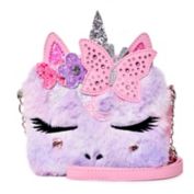 OMG Accessories Miss Gwen Faux Fur Crossbody Bag in Bubblegum