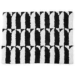 The Novogratz Waverly Tile 17" x 24" Bath Rug in Black