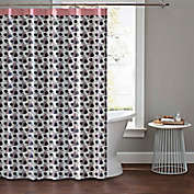 The Novogratz 72-Inch x 72-Inch Novo Place Shower Curtain in Pink