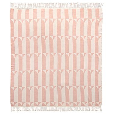 The Novogratz Waverly Tile Throw Blanket in Pink. View a larger version of this product image.