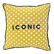 The Novogratz &quot;Iconic&quot; Square Throw Pillow in Yellow