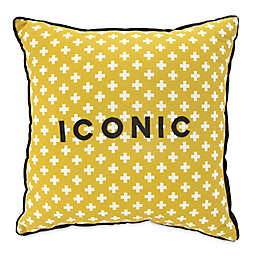 The Novogratz "Iconic" Square Throw Pillow in Yellow