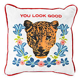 The Novogratz "You Look Good" Square Throw Pillow in Grey