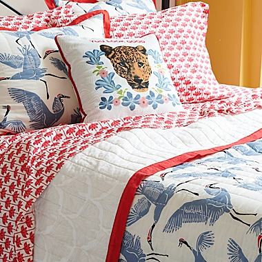 The Novogratz Family of Cranes 2-Piece Reversible Twin/Twin XL Quilt Set. View a larger version of this product image.