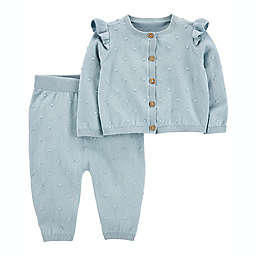 carter's® 2-Piece Cardigan and Pant Set in Blue