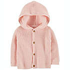 Alternate image 0 for carter&#39;s&reg; Size 3M Knit Hooded Cardigan in Pink
