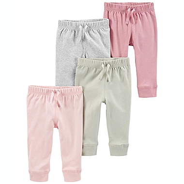 carter&#39;s&reg; 4-Pack Solid Easy-On Pants in Pink/Multi. View a larger version of this product image.