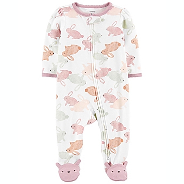 carter&#39;s&reg; Bunny 2-Way Zip Sleep &amp; Play in White. View a larger version of this product image.