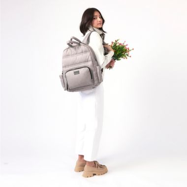 7AM Enfant Voyage BK718 Backpack Diaper Bag in Heather Grey. View a larger version of this product image.