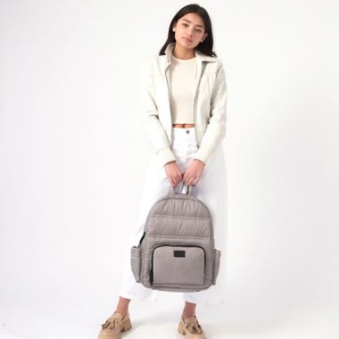7AM Enfant Voyage BK718 Backpack Diaper Bag in Heather Grey. View a larger version of this product image.