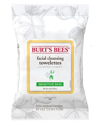 Burt&#39;s Bees&reg; 10-Count Facial Cleansing Towelettes for Sensitive Skin