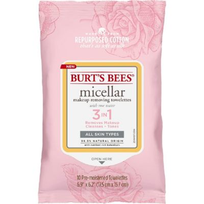 Burt&#39;s Bees&reg; 10-Count Micellar Makeup Removing Towelettes with Rose Water