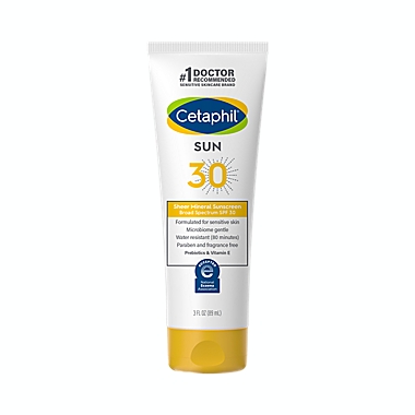 Cetaphil&reg; 3 fl. oz. Sheer Mineral Sunscreen Lotion Broad Spectrum SPF 30. View a larger version of this product image.
