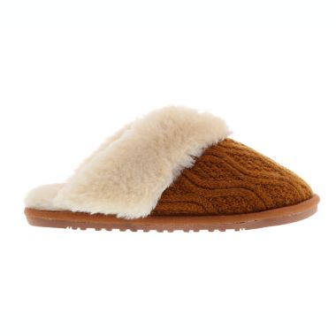 Lamo&reg; Caroline Women's Knit Scuff Slipper in Chestnut. View a larger version of this product image.