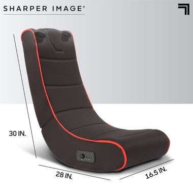 Sharper Image&reg; Foldable Gaming Chair with Speakers in Black. View a larger version of this product image.