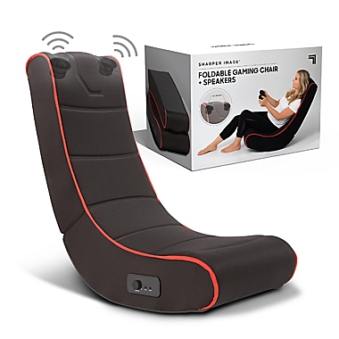 Sharper Image&reg; Foldable Gaming Chair with Speakers in Black. View a larger version of this product image.