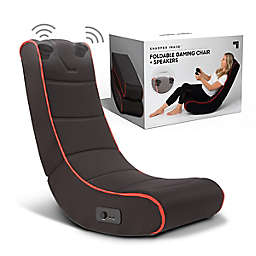 Sharper Image® Foldable Gaming Chair with Speakers in Black