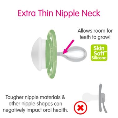 MAM 16+M Perfect Night 2-Pack Glow-in-the-Dark Pacifiers. View a larger version of this product image.