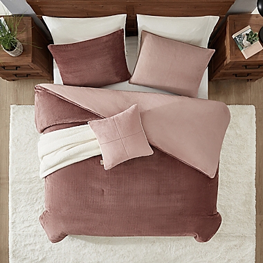 UGG&reg; Brody 5-Piece Reversible King Comforter Set in Bark Brown/Cliff. View a larger version of this product image.