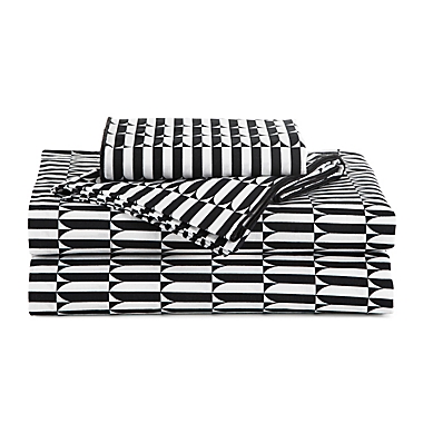 The Novogratz Waverly Twin Sheet Set in Black. View a larger version of this product image.
