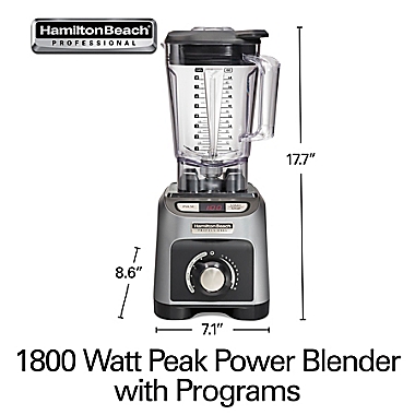 Hamilton Beach&reg; Professional 1800 Watt Peak Power Blender in Metallic Grey. View a larger version of this product image.