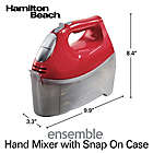 Alternate image 5 for Hamilton Beach&reg; Ensemble Hand Mixer with Snap-On Closure in Red