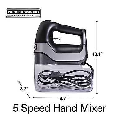 Hamilton Beach&reg; 5-Speed Hand Mixer in Black. View a larger version of this product image.
