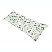 Sweet Jojo Designs&reg; Botanical Leaf Body Pillowcase in Green/White